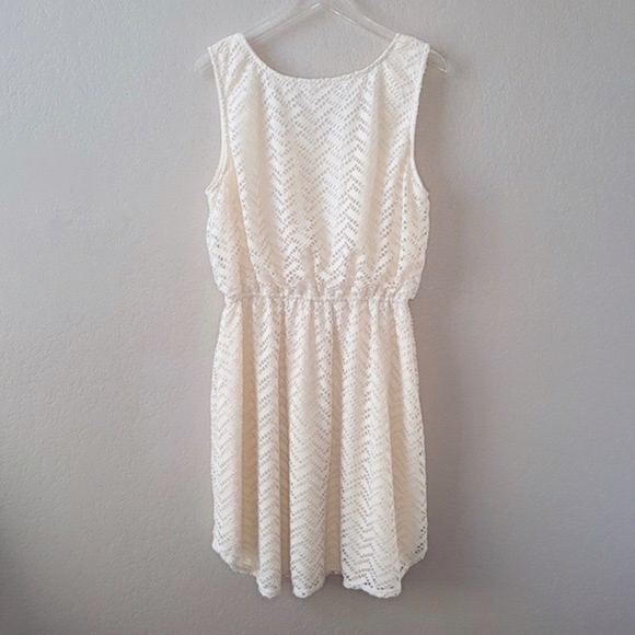 Liberty Love Cream Crochet Lace Dress Sz 3X - Picture 6 of 8